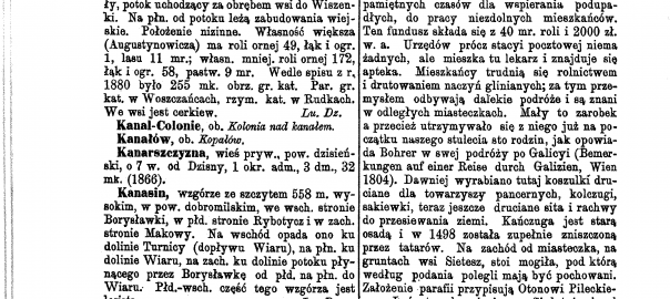 Kańczuga entry in Słownik geograficzny Królestwa Polskiego